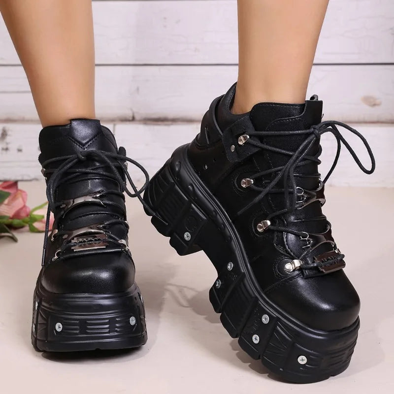 Platform Lace-Up Boots