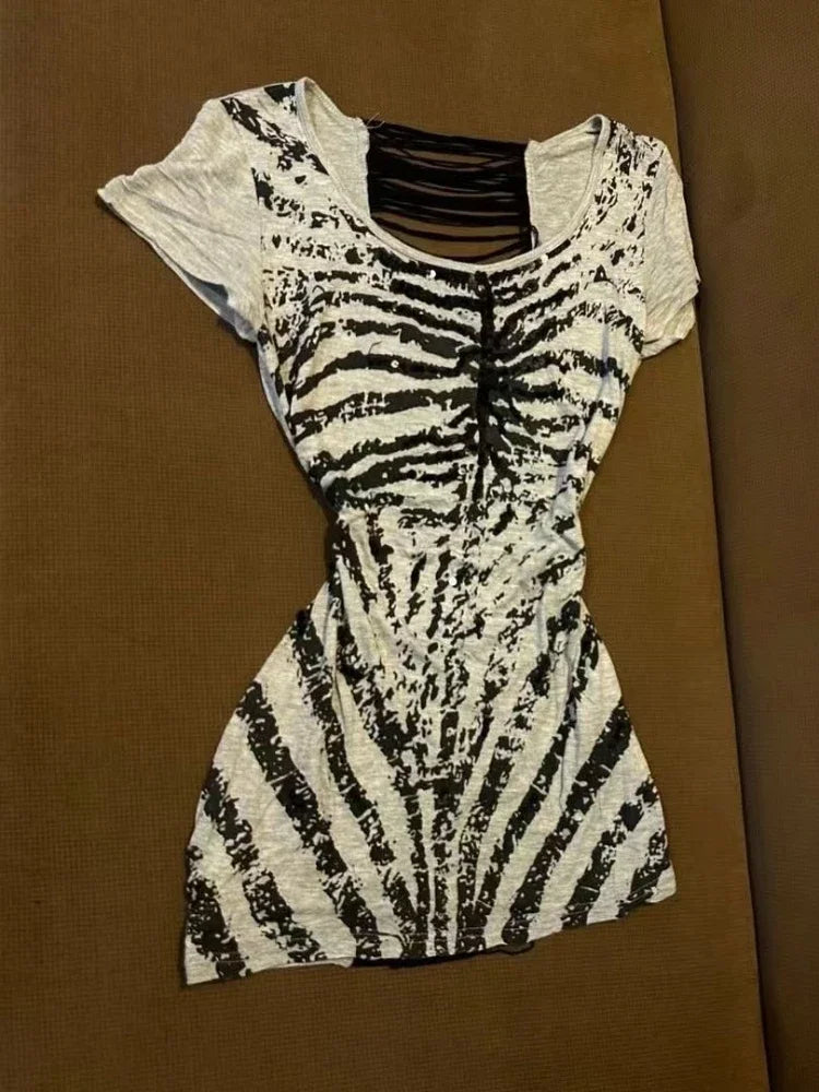 Skeleton Print Gothic Tee