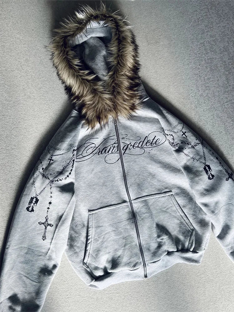 Faux Fur Hooded Jacket
