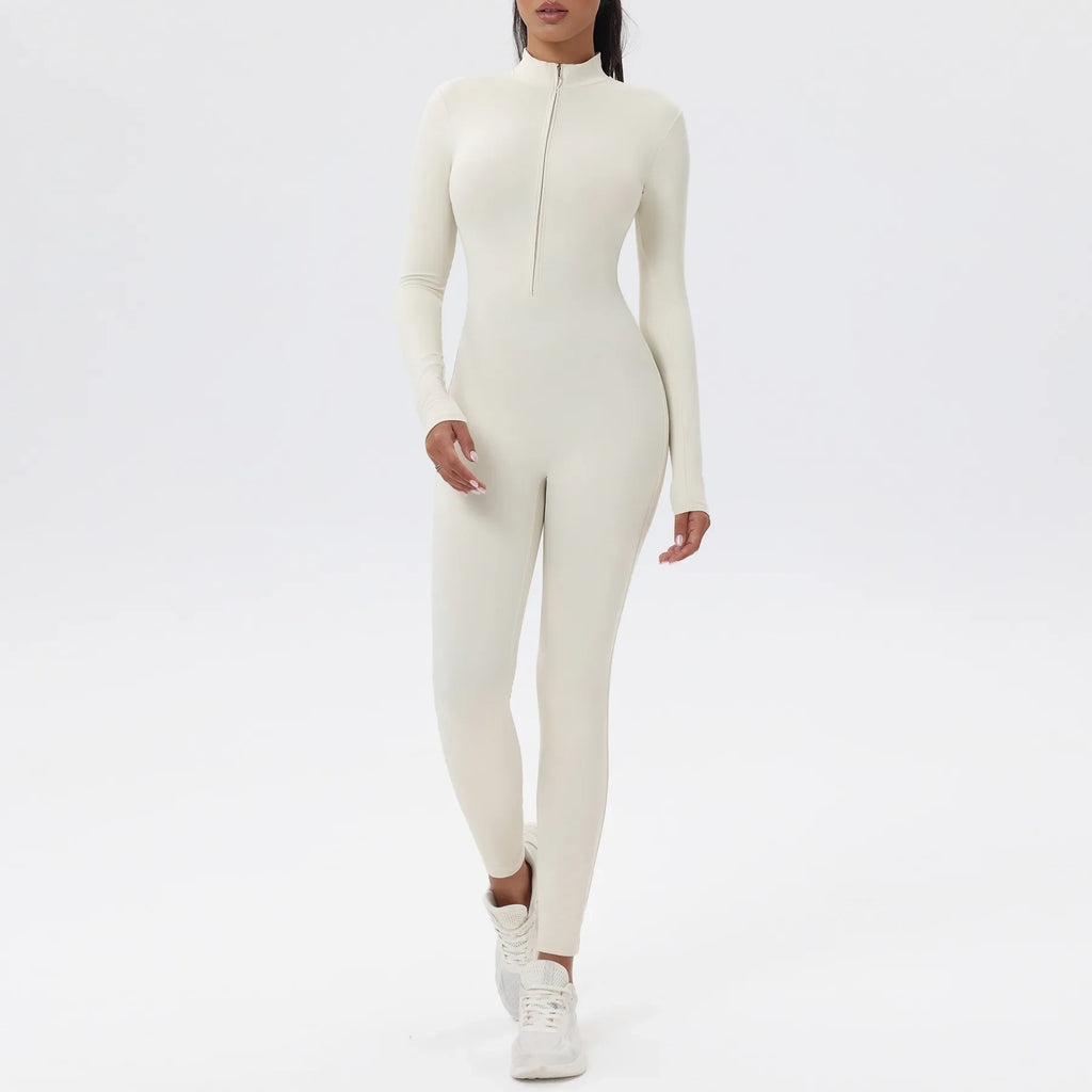 Graphic Print Zip-Up Jumpsuit