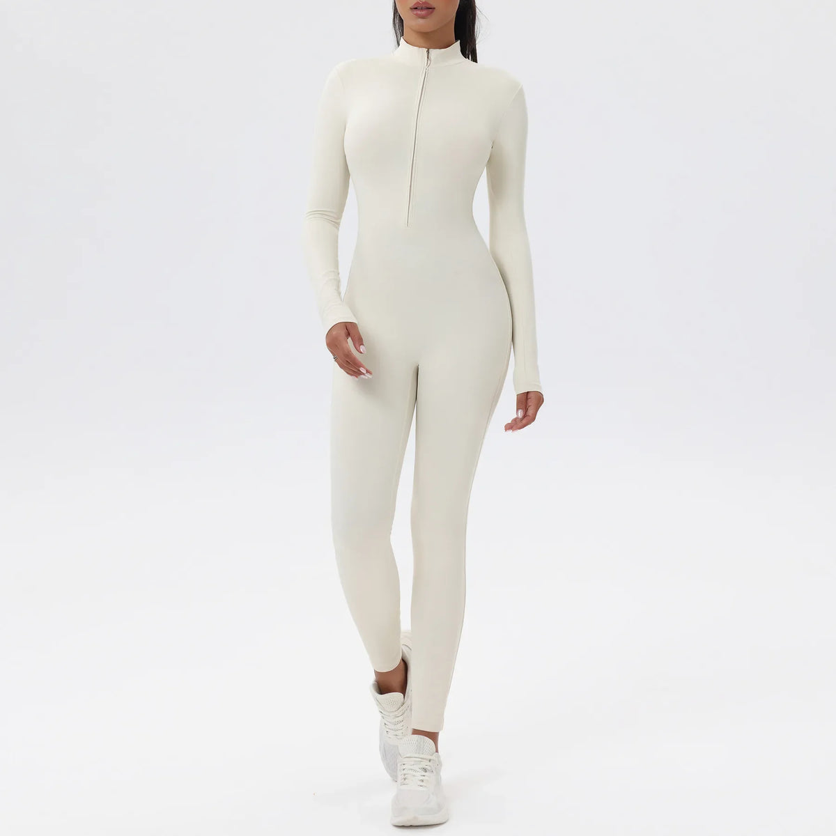 Graphic Print Zip-Up Jumpsuit