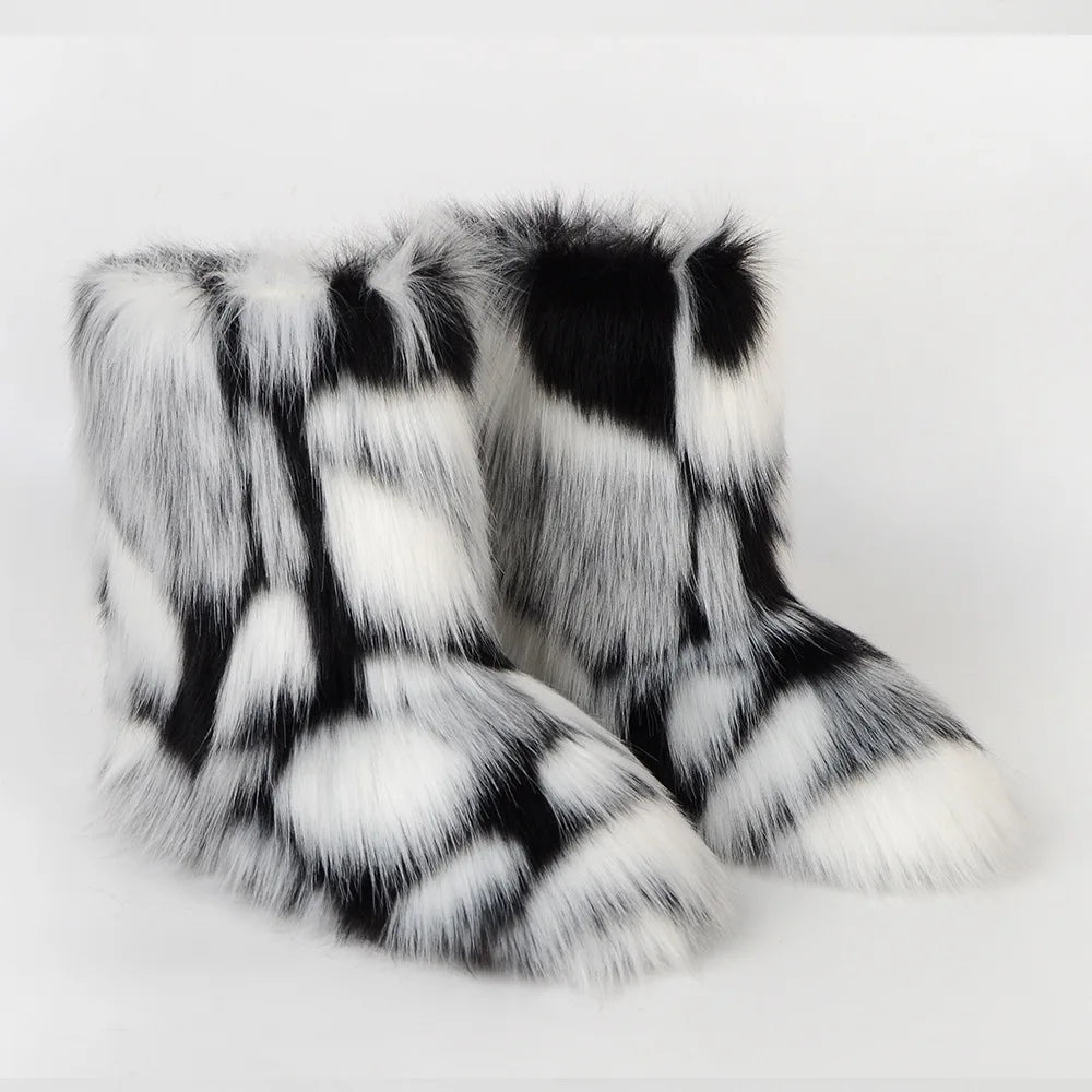 Fluffy Faux Fur Winter Boots