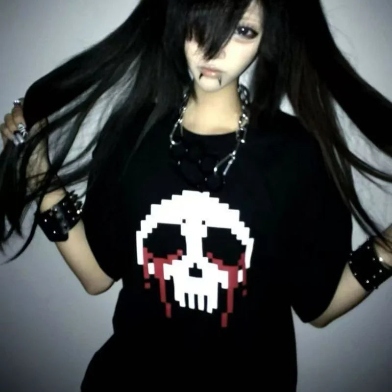 Skull Print Gothic Tee