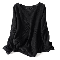 Hollow-Out Knit Sweater