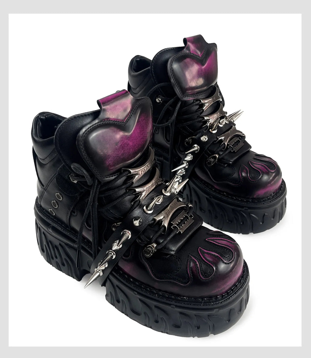 Chain Platform Boots