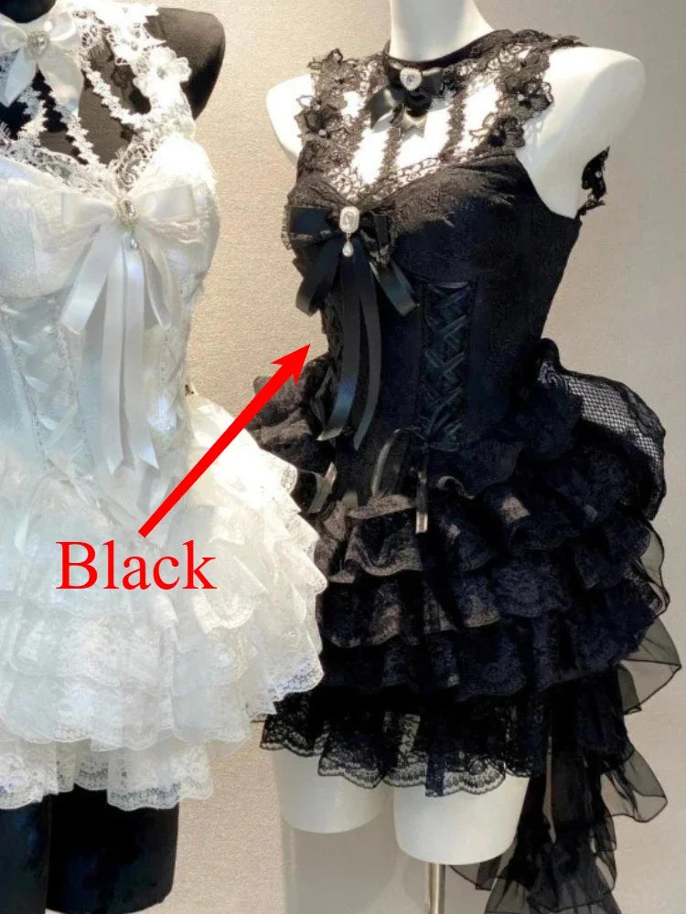 Gothic Lace Mini Dress
