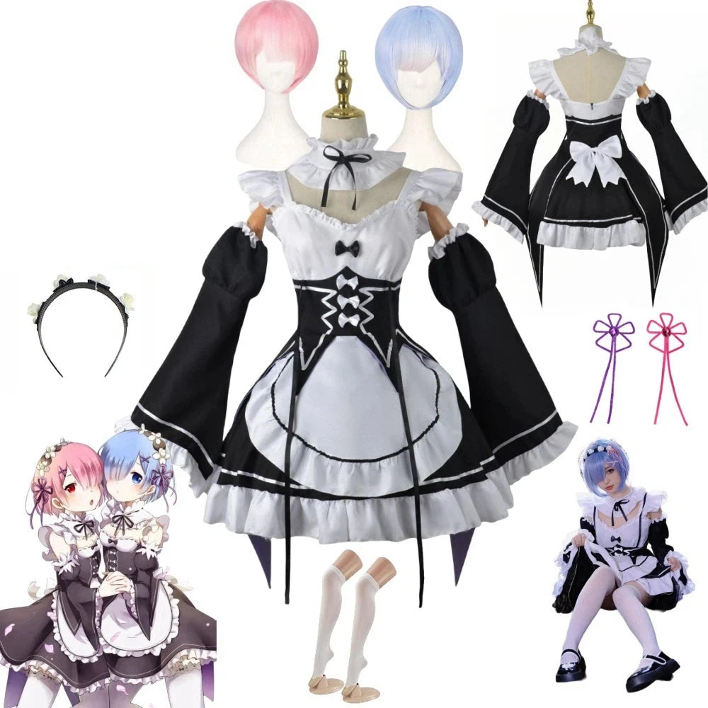 Rem Maid Cosplay Dress