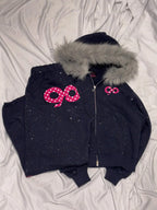 Faux Fur Trim Two-Piece Set