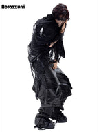 Wide-Leg Faux Leather Pants