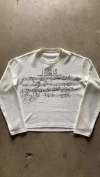 Striped Grunge Long Sleeve Tee