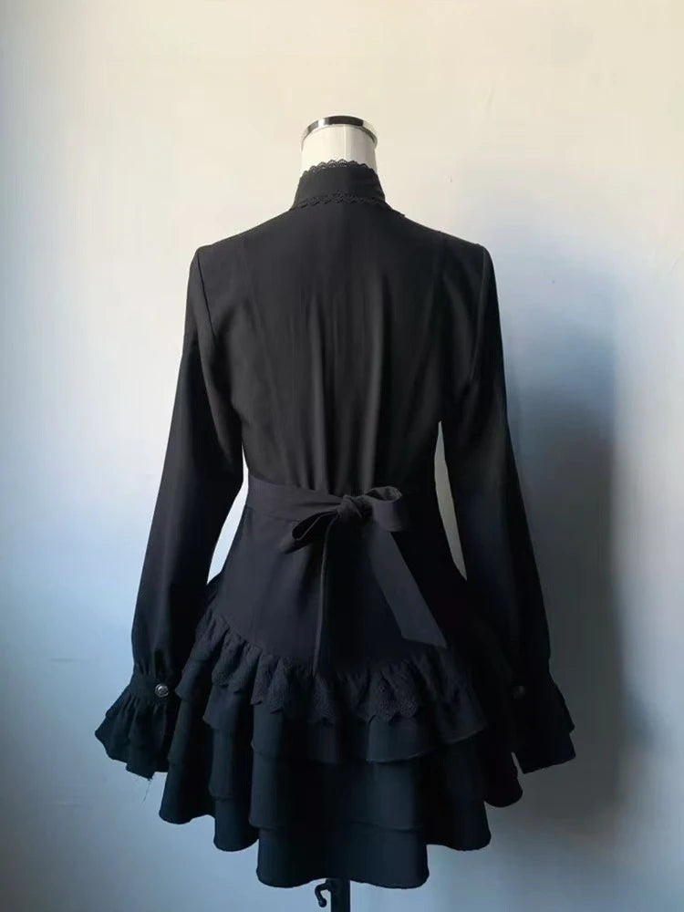 Gothic Lace Long Sleeve Dress