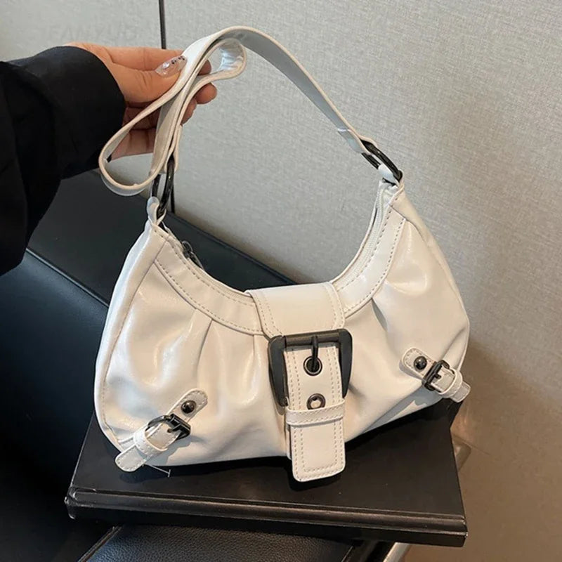Pleated Hobo Shoulder Bag