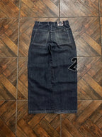 Graphic Embroidered Baggy Jeans