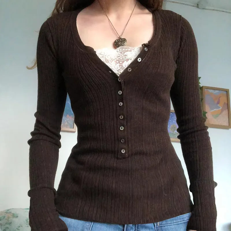 Knitted Babydoll Sweater