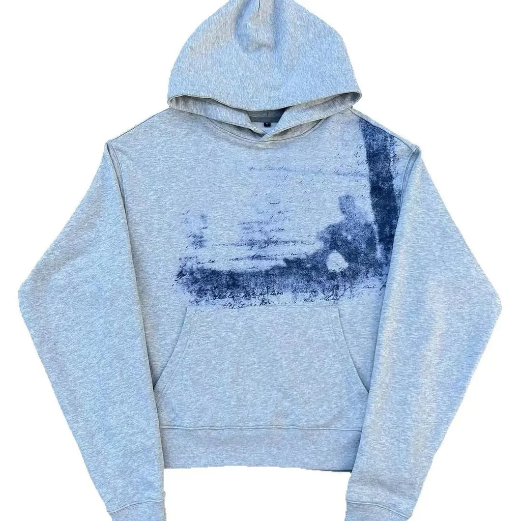 Gothic Print Hoodie