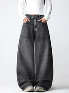 Wing Embroidered Baggy Jeans