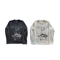 Distressed Figure Print Long Sleeve Tee