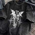Wing Print Oversized Tee
