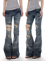 Ripped Wide-Leg Jeans