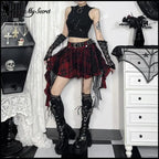 Checkered Midi Skirt