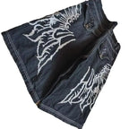 Embroidered Denim Shorts