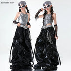 K-Pop Crop Top & Cargo Pants Set