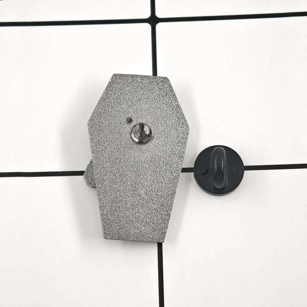 Coffin Enamel Pin