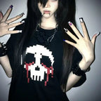 Skull Print Gothic Tee