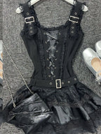 Lace-Up Corset Dress
