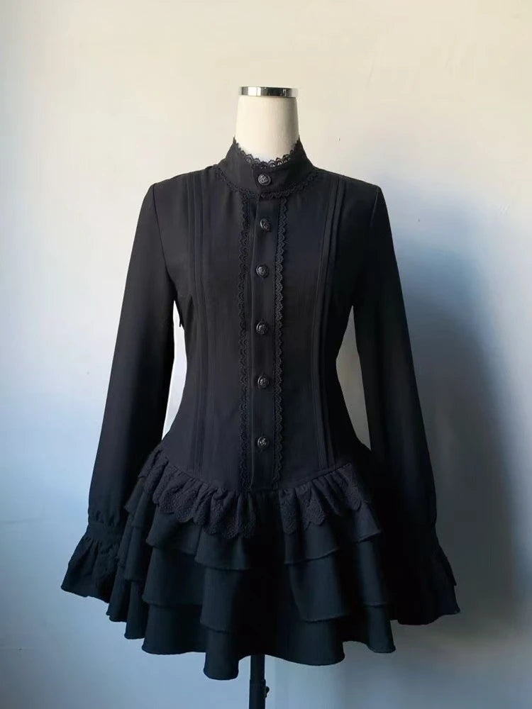 Gothic Lace Long Sleeve Dress