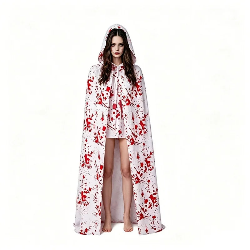 Blood Splatter Hooded Cloak