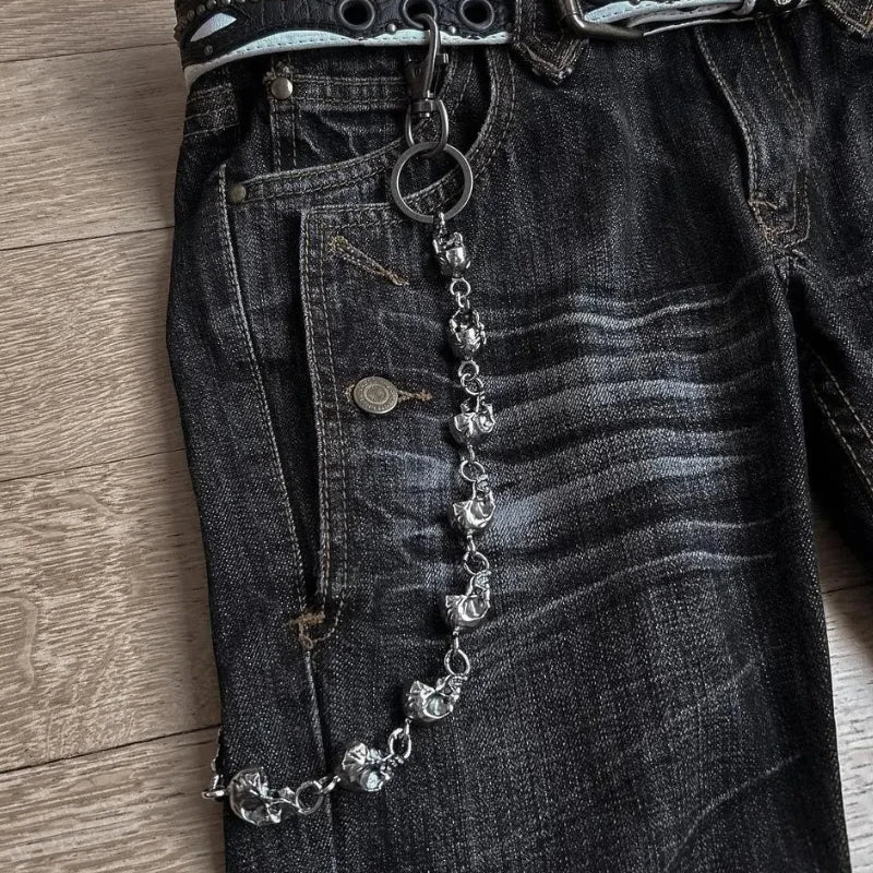 Dragon Embroidered Flare Jeans