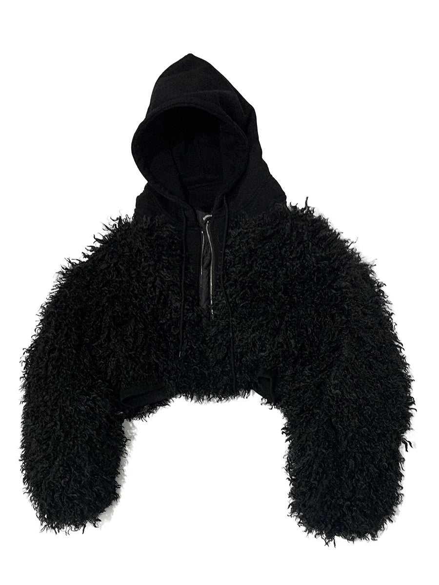 Faux Fur Hooded Coat