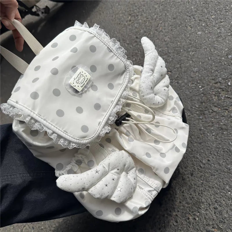 Angel Wings Polka Dot Backpack
