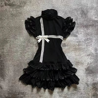 Gothic Lace Mini Dress