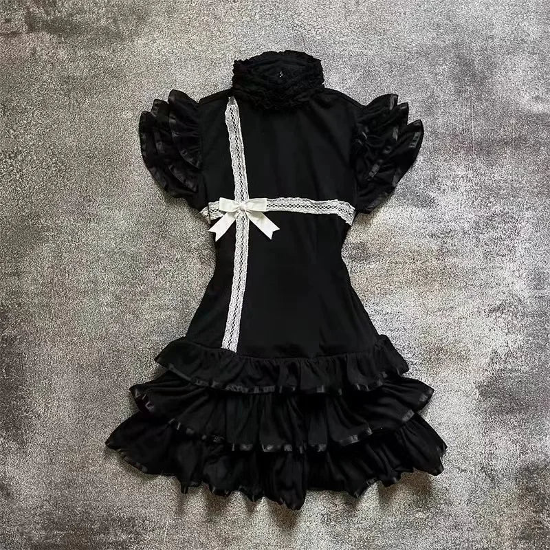 Gothic Lace Mini Dress