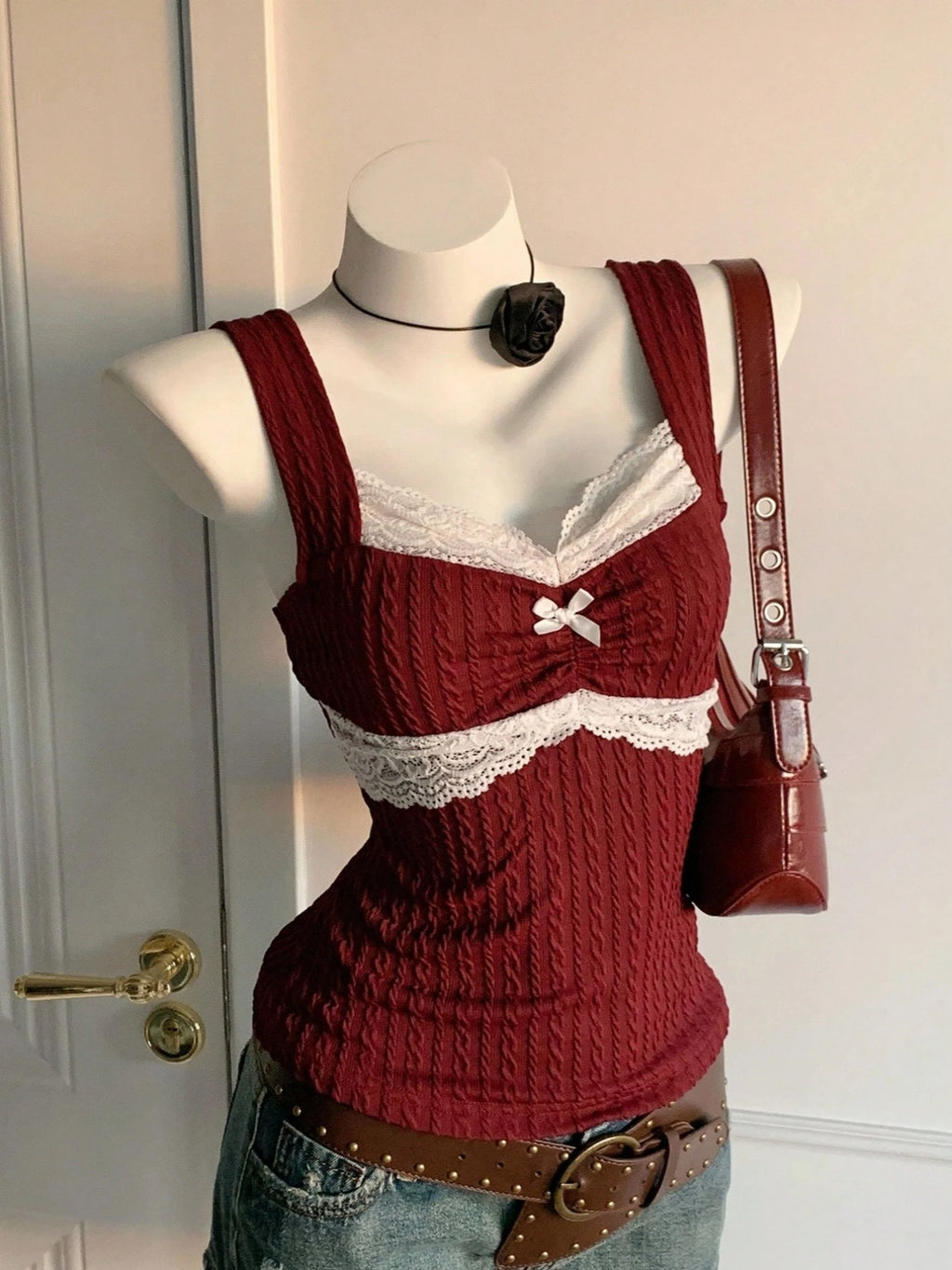 Lace Bow Corset Top