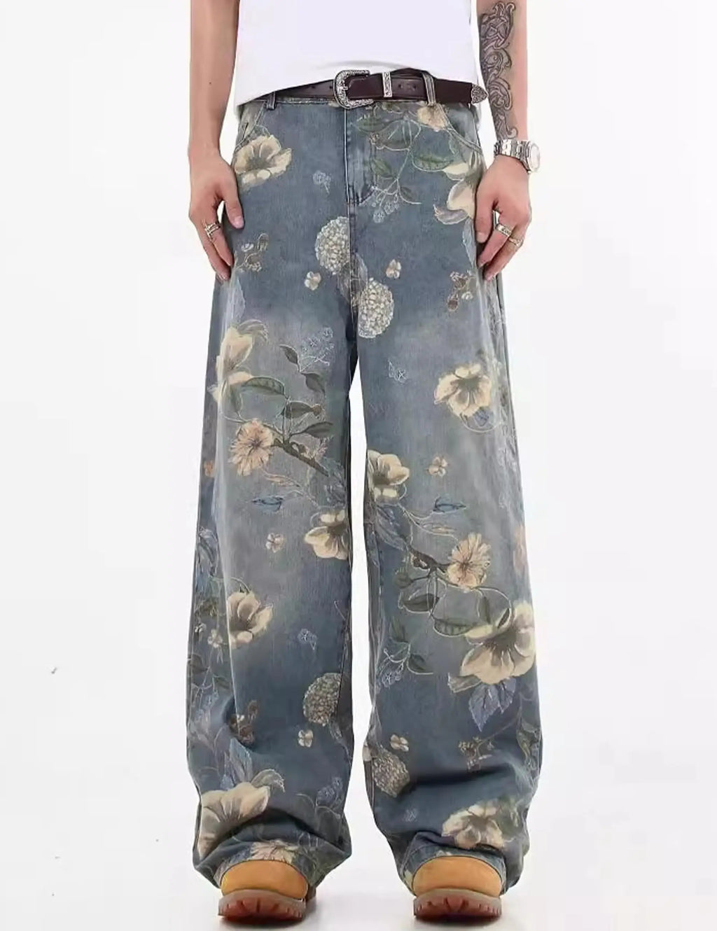 Vintage Wash Baggy Jeans