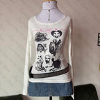 Grunge Graphic Long Sleeve Tee
