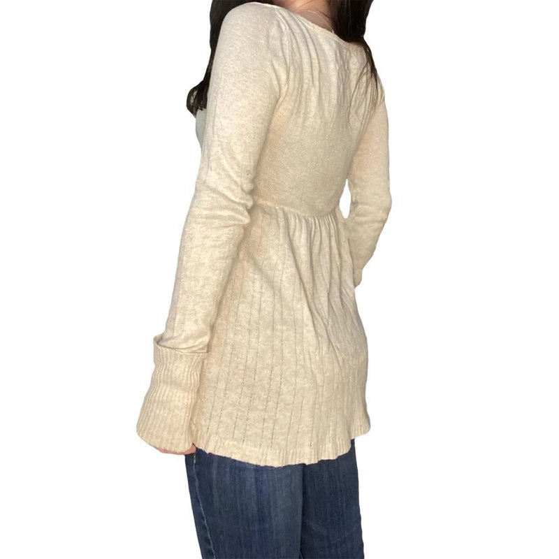 Knitted Babydoll Sweater