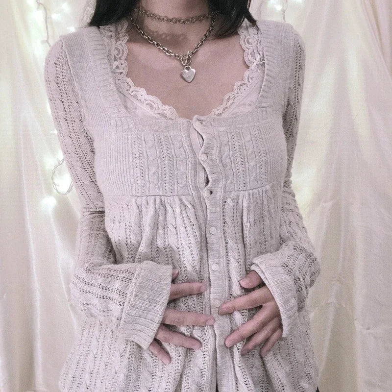 Knitted Babydoll Sweater