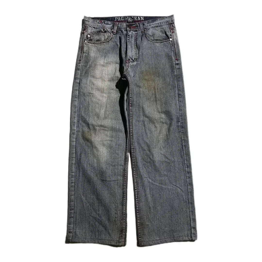 Skull Embroidered Jeans