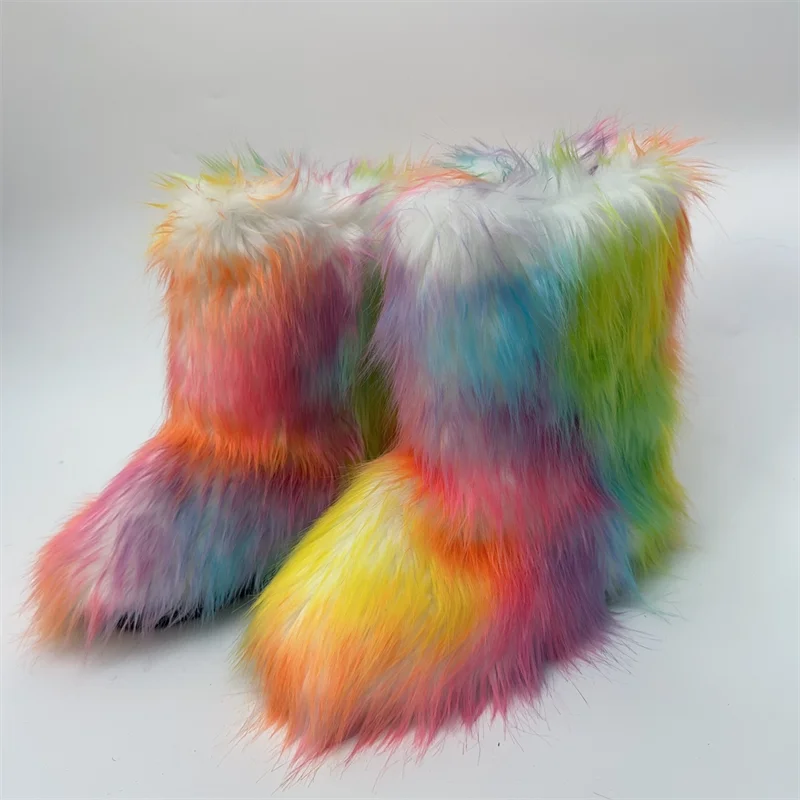 Fluffy Faux Fur Winter Boots