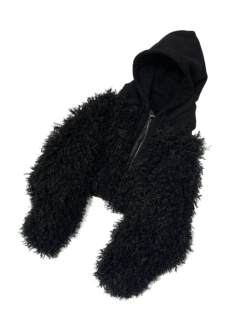 Faux Fur Hooded Coat