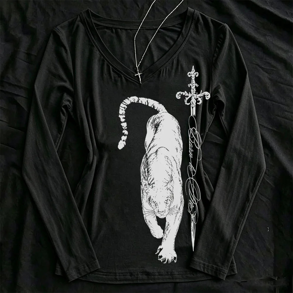 Dragon Print Gothic Top