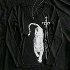 Dragon Print Gothic Top