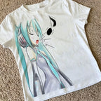 Anime Print Crop Tee