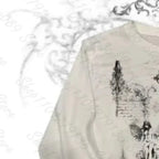 Cross Print Gothic Long Sleeve