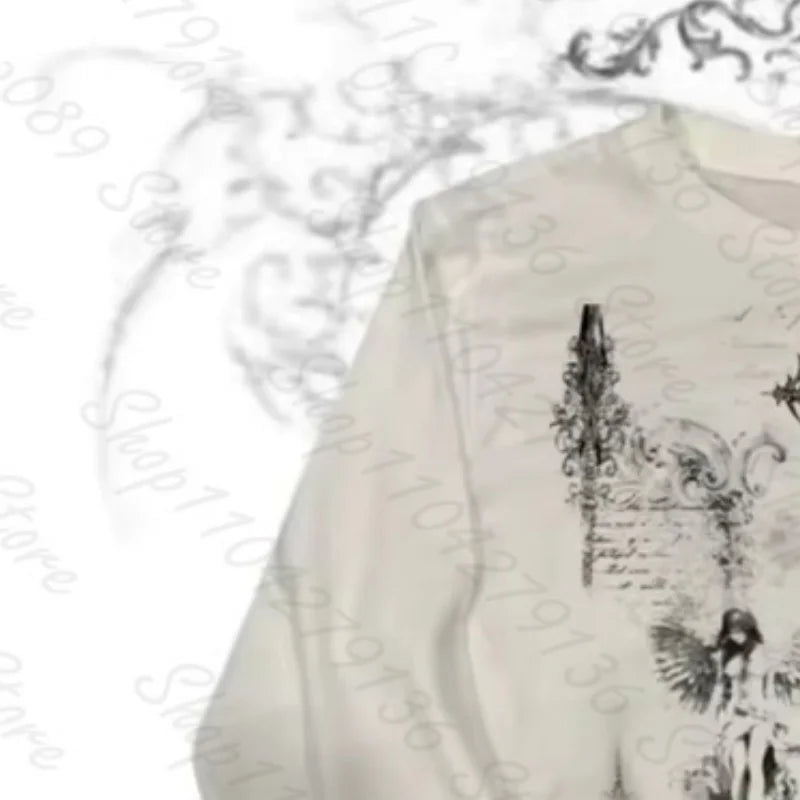 Cross Print Gothic Long Sleeve