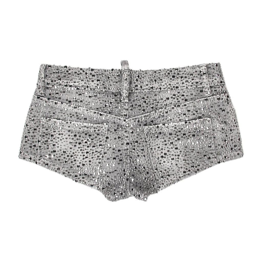 Studded Denim Shorts